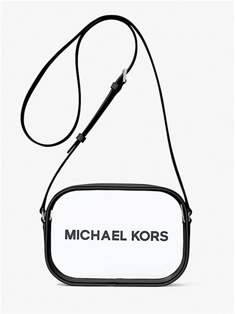 michael kors see through bag|Jet Set Travel Medium Clear Vinyl Camera Bag .